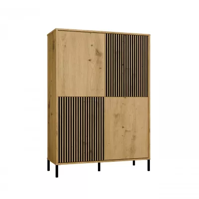 Čtyřdveřová policová skříň 104 cm ELBA - dub artisan