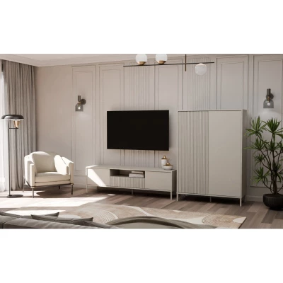 Vysoká policová skříň 104 cm ELBA - kašmír