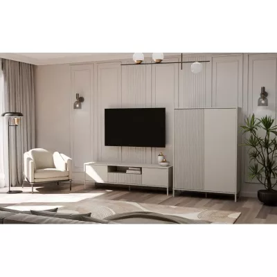 Vysoká policová skříň 104 cm ELBA - kašmír