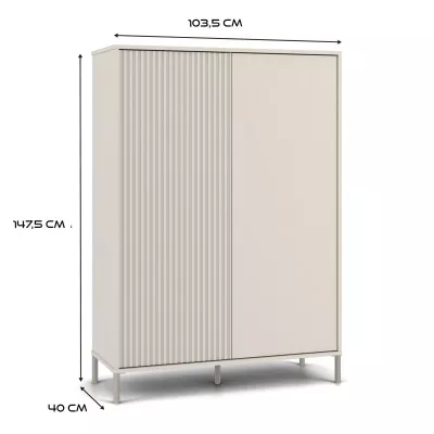 Vysoká policová skříň 104 cm ELBA - kašmír