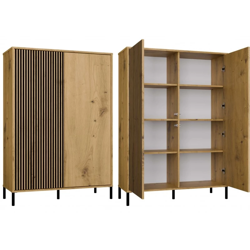 Vysoká policová skříň 104 cm ELBA - dub artisan