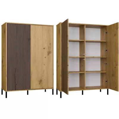 Vysoká policová skříň 104 cm ELBA - dub artisan