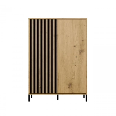 Vysoká policová skříň 104 cm ELBA - dub artisan