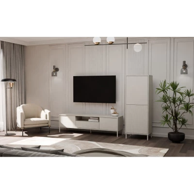 Dvoudveřová policová skříň 54 cm ELBA - kašmír