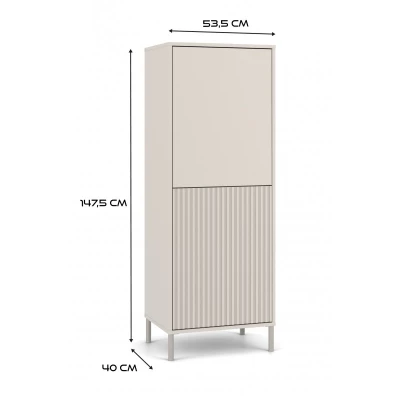 Dvoudveřová policová skříň 54 cm ELBA - kašmír