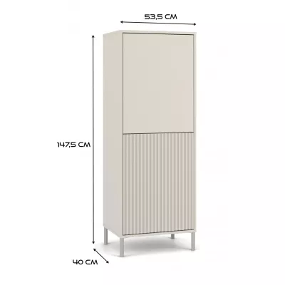 Dvoudveřová policová skříň 54 cm ELBA - kašmír