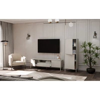 Dvoudveřová policová skříň 54 cm ELBA - kašmír