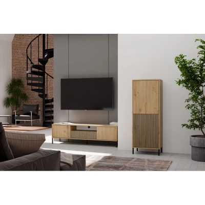 Dvoudveřová policová skříň 54 cm ELBA - dub artisan