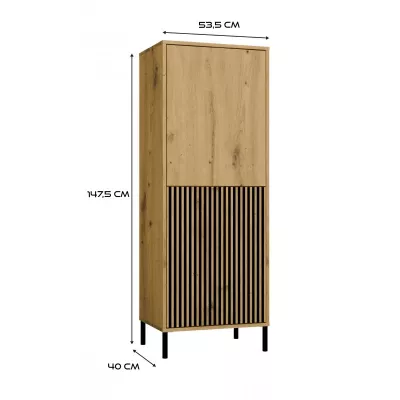 Dvoudveřová policová skříň 54 cm ELBA - dub artisan