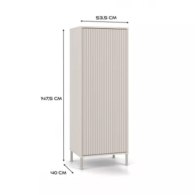 Policová úzká skříň 54 cm ELBA - kašmír