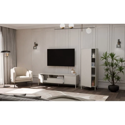 Policová úzká skříň 54 cm ELBA - kašmír