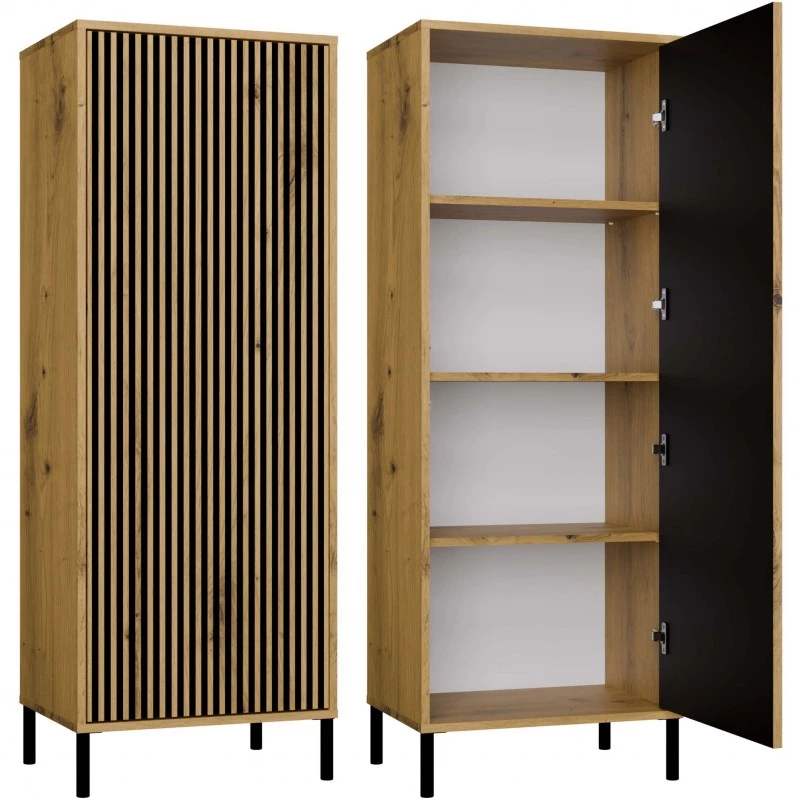 Policová úzká skříň 54 cm ELBA - dub artisan