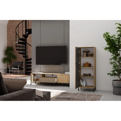 Policová úzká skříň 54 cm ELBA - dub artisan