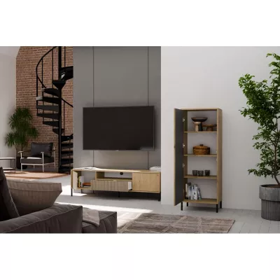 Policová úzká skříň 54 cm ELBA - dub artisan