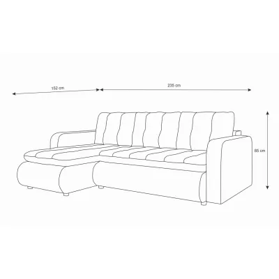 Rozkládací sedačka s úložným prostorem SANILA - bílá ekokůže / antracitová