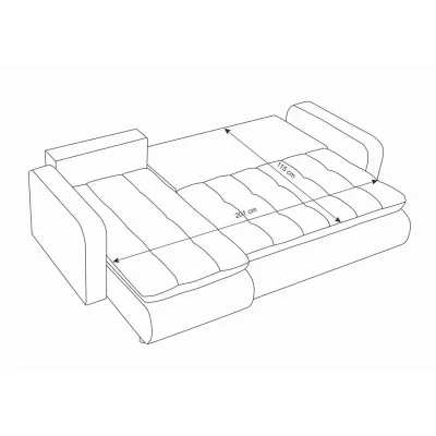 Rozkládací sedačka s úložným prostorem SANILA - hnědá ekokůže / béžová