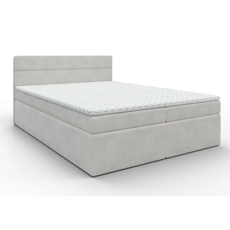 Kontinentální manželská postel s úložným prostorem 140x200 KAMELA - béžová