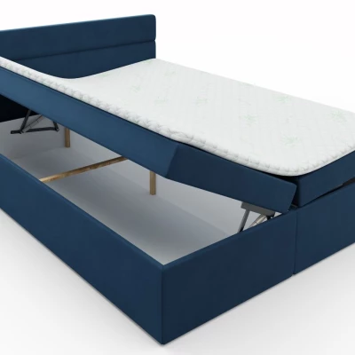 Kontinentální manželská postel s úložným prostorem 160x200 KAMELA - modrá