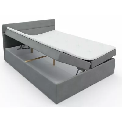 Kontinentální manželská postel s úložným prostorem 180x200 KAMELA - šedá