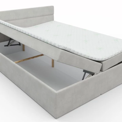 Kontinentální manželská postel s úložným prostorem 160x200 KAMELA - béžová