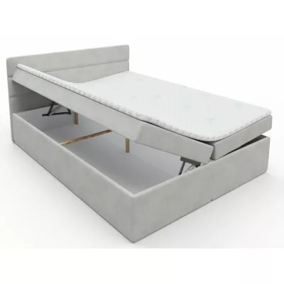 Kontinentální manželská postel s úložným prostorem 140x200 KAMELA - béžová