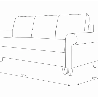 Třímístná rozkládací pohovka NAFETA - zelená