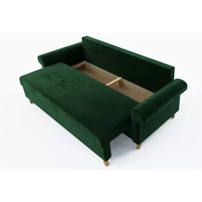 Třímístná rozkládací pohovka NAFETA - zelená