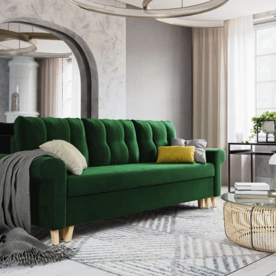 Třímístná rozkládací pohovka NAFETA - zelená