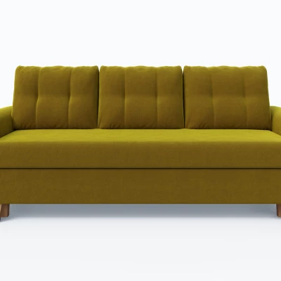 Třímístná rozkládací pohovka NAFETA - žlutá