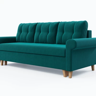 Třímístná rozkládací pohovka NAFETA - tyrkysová