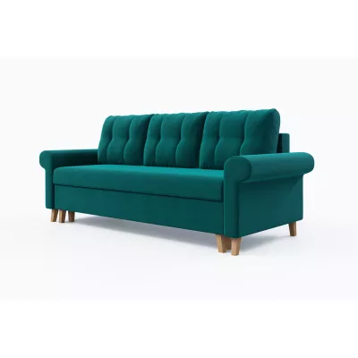 Třímístná rozkládací pohovka NAFETA - tyrkysová