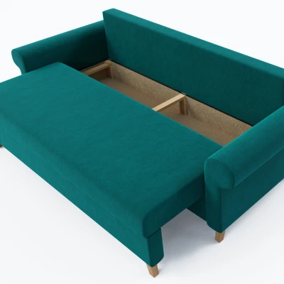 Třímístná rozkládací pohovka NAFETA - tyrkysová