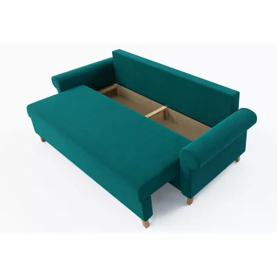 Třímístná rozkládací pohovka NAFETA - tyrkysová