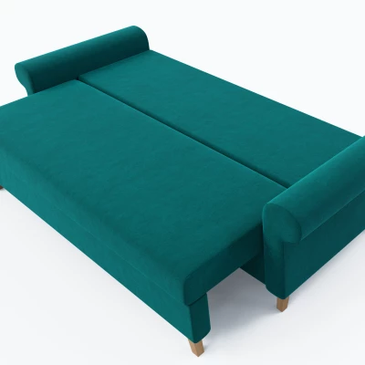 Třímístná rozkládací pohovka NAFETA - tyrkysová