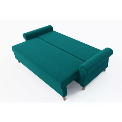 Třímístná rozkládací pohovka NAFETA - tyrkysová