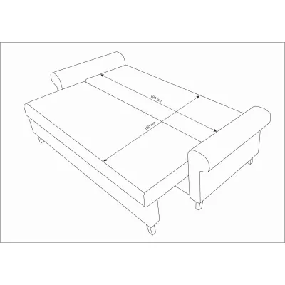Třímístná rozkládací pohovka NAFETA - modrá