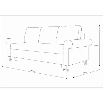 Třímístná rozkládací pohovka NAFETA - modrá