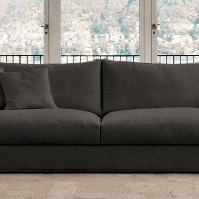 Rozkládací dvoumístná pohovka MAKLESA - grafitová