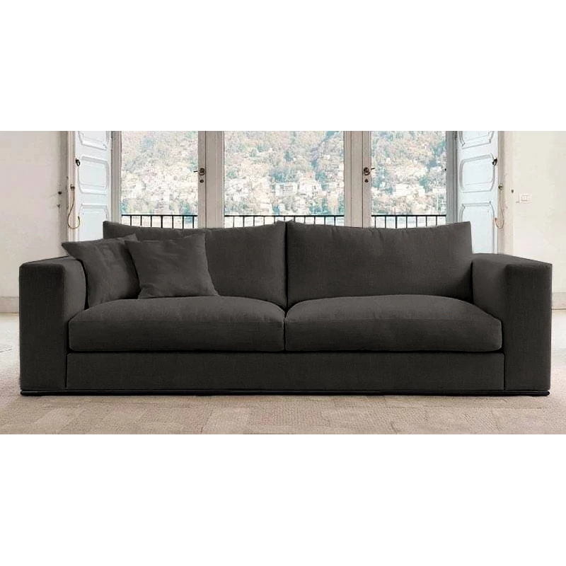 Rozkládací dvoumístná pohovka MAKLESA - grafitová