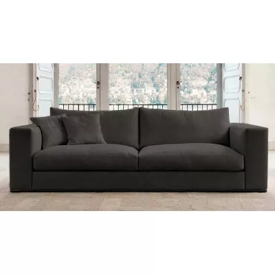 Rozkládací dvoumístná pohovka MAKLESA - grafitová