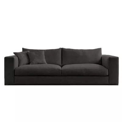 Rozkládací dvoumístná pohovka MAKLESA - grafitová