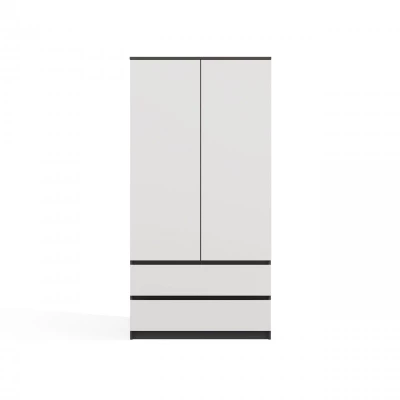 Šatní skříň do předsíně 90 cm TAAVI - antracitová / bílá
