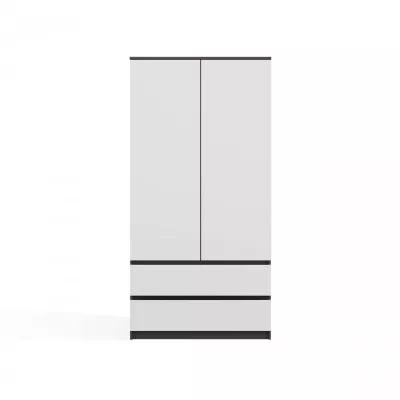 Šatní skříň do předsíně 90 cm TAAVI - antracitová / bílá