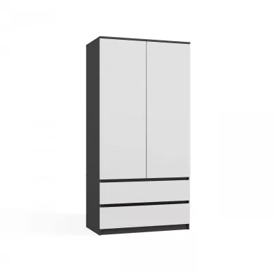 Šatní skříň do předsíně 90 cm TAAVI - antracitová / bílá