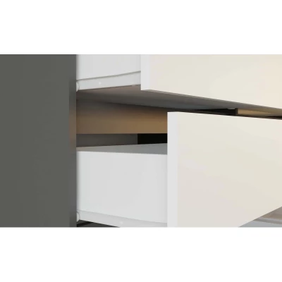 Šatní skříň do předsíně 90 cm TAAVI - antracitová / bílá