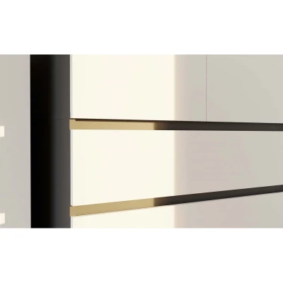 Šatní skříň do předsíně 90 cm TAAVI - antracitová / bílá