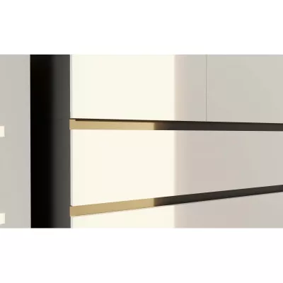 Šatní skříň do předsíně 90 cm TAAVI - antracitová / bílá