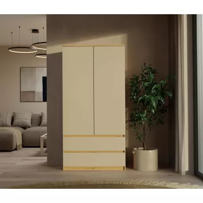 Šatní skříň do předsíně 90 cm TAAVI - dub artisan / kašmír