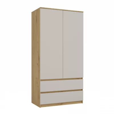 Šatní skříň do předsíně 90 cm TAAVI - dub artisan / kašmír