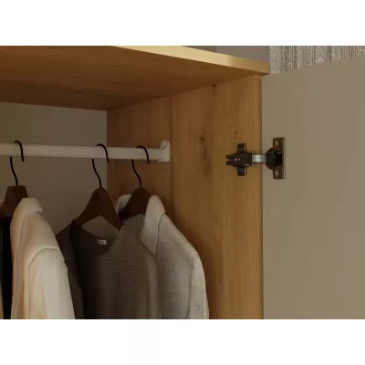Šatní skříň do předsíně 90 cm TAAVI - dub artisan / kašmír